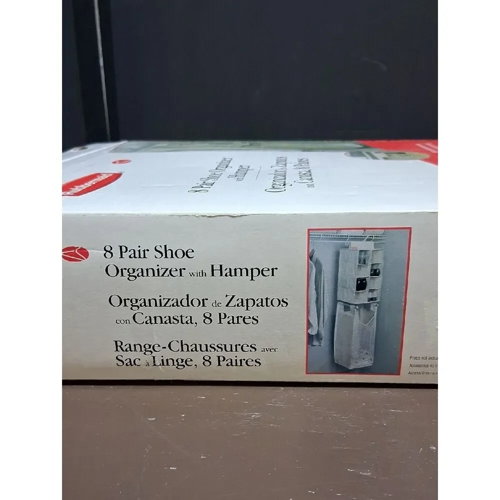 RUBBERMAID 8 Pair Shoe Organizer With Hamper